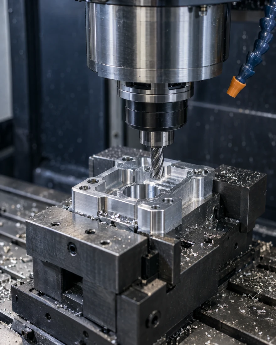 Temsili CNC hassas metal işleme görseli